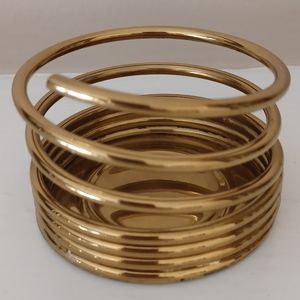 Vintage Partylite Solid Brass Coil Pillar Candle Holder